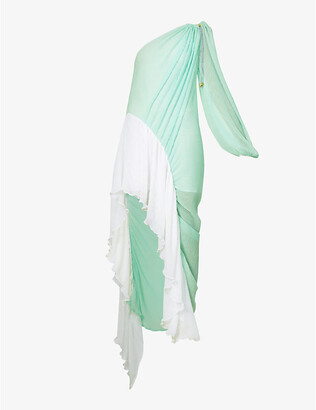 BROGGER Lara asymmetrical recycled-polyester midi dress