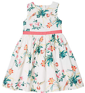 John Lewis 7733 Girls' Printed Dress, Cream