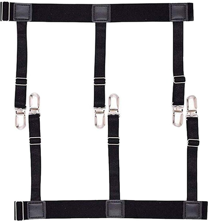 Vdsow 1 Pair Shirt Stays Elastic Shirt Holders Garters Keeper for Men