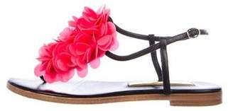 Rupert Sanderson Floral Embellished Slingback Sandals