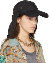 Thumbnail for your product : Serapis Black Embroidered Cap
