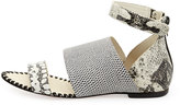Thumbnail for your product : Loeffler Randall Minna Ankle Strap Gladiator Sandal, Black/White