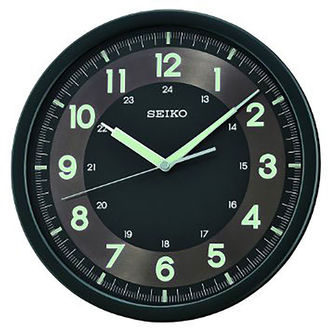 Seiko Wall Clock With Quiet Sweet Second Hand Black Qxa628krh