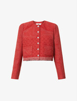 Thumbnail for your product : Marine Serre Moon-embroidered woven jacket