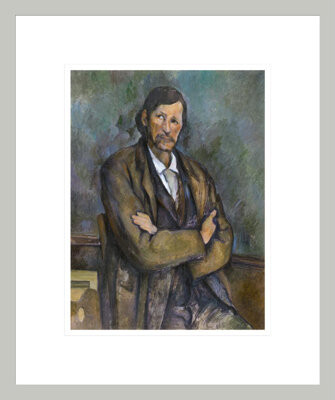 Red Barrel Studio Man with Crossed Arms by Paul Cézanne -Framed Giclee Print