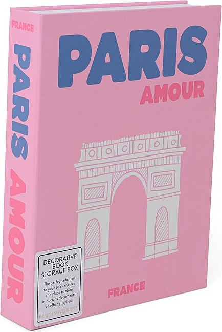 DesignWorks Ink Paris Book Storage Container with Lid, Paperboard, Multicolored (TBBX-103)