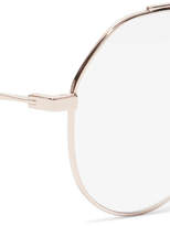 Thumbnail for your product : Stella McCartney Aviator-style Gold-tone Optical Glasses