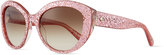 Thumbnail for your product : Kate Spade Sherrie Cat-Eye Sunglasses, Pink Glitter