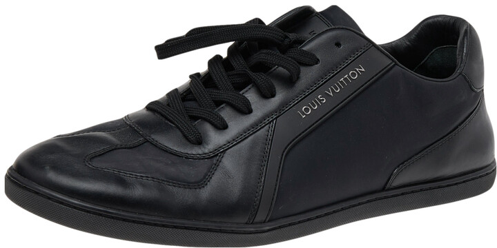 Louis Vuitton Black/Navy Blue Leather And Nylon Low Top Sneakers Size 43 -  ShopStyle