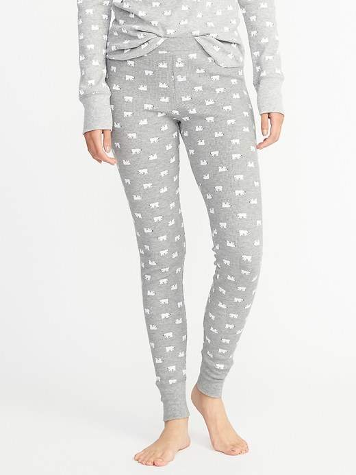 patterned thermal leggings