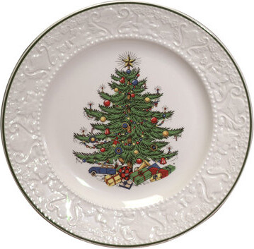 The Holiday Aisle Leyte 8.25\ Dickens Embossed Round Salad Plate