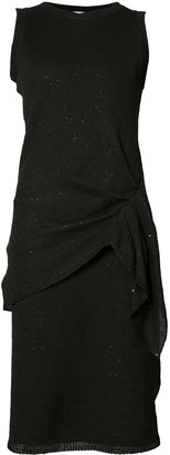 Brunello Cucinelli draped waist dress - women - Silk/Linen/Flax - S
