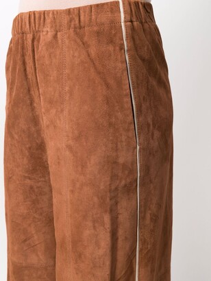 Alysi Wide-Leg Suede Trousers