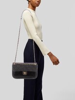 Thumbnail for your product : Chanel 2016 Denim and Calfskin Flap Bag Black
