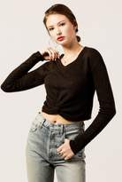 Thumbnail for your product : Azalea Fuzzy Knot Crop Sweater