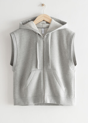 And other stories Boxy Sleeveless Zip Hoodie - ShopStyle