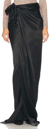 Balenciaga Black Satin Skirt - ShopStyle Balenciaga Black Satin Skirt - ShopStyle