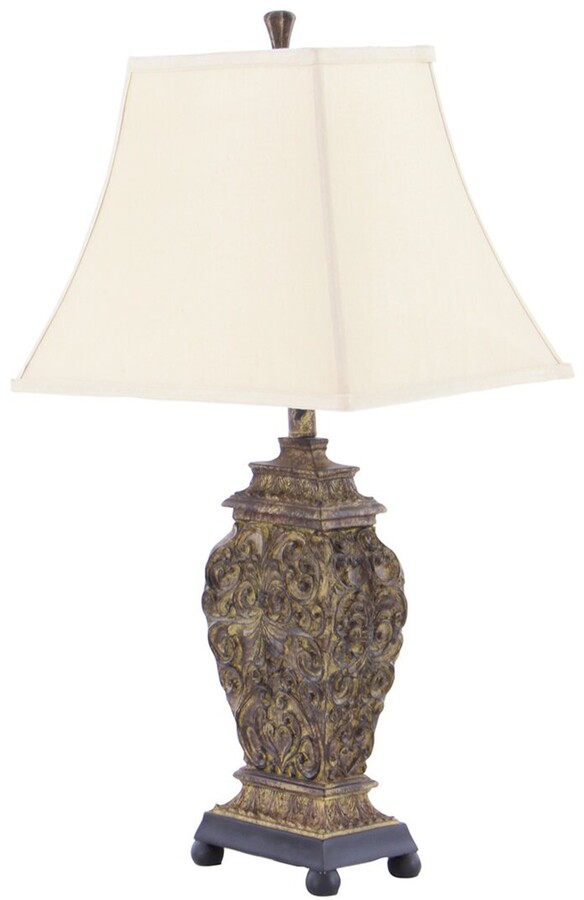 Peyton Lane Rustic Polystone Black Set Of 2 Table Lamp ShopStyle