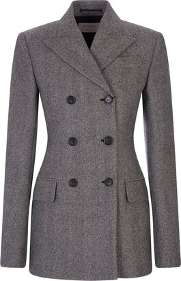 Sportmax Double-Breasted Fitted Waist Jacket