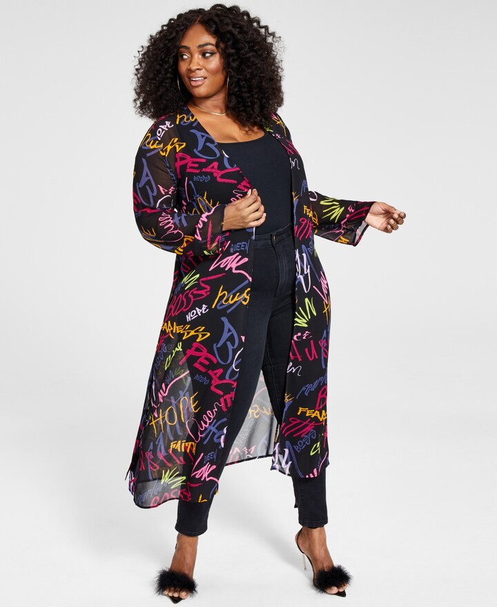 plus size duster shirt