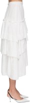 Thumbnail for your product : Ermanno Scervino Garza Ruffled Cotton Midi Skirt