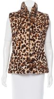 Thumbnail for your product : Adrienne Landau Leopard Print Rabbit Fur Vest