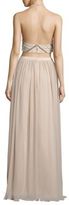 Thumbnail for your product : Aidan Mattox Two-Piece Beaded Halter Top & Pleated Maxi Skirt