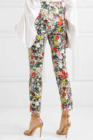 Thumbnail for your product : Erdem Sidney Floral-print Stretch-cotton Slim-leg Pants - Yellow