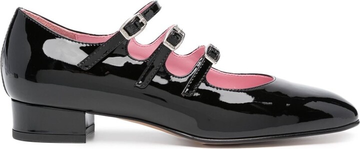 ARIANA black patent leather Mary Janes ballet flats