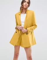 Thumbnail for your product : ASOS Double Breasted Soft Blazer in Mini Spot Jacquard