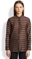 Thumbnail for your product : Burberry Striped Cotton/Silk Shirt