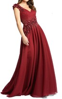 Thumbnail for your product : Mac Duggal Floral Applique A-Line Gown