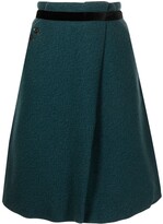 pre-owned high-waisted A-line skirt 