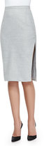 Thumbnail for your product : Altuzarra Asymmetric-Slit Iconic Pencil Skirt, Gray