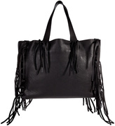 Thumbnail for your product : Valentino Leather Shopper with Fringe
