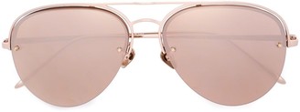 Linda Farrow Aviator Shaped Sunglasses