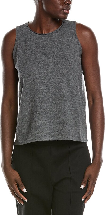 Eileen Fisher Crewneck Wool Shell