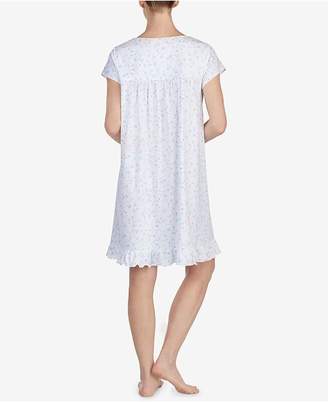 Eileen West Lace-Trim Cotton Knit Nightgown