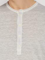 Thumbnail for your product : 120% Lino Linen-jersey Henley Top - Mens - Grey