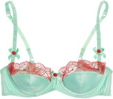 Thumbnail for your product : L'Agent by Agent Provocateur Marisela lace-trimmed stretch-satin balconette bra