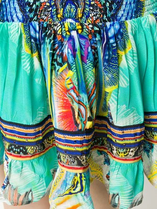 Camilla Reef Warrior-print silk skirt