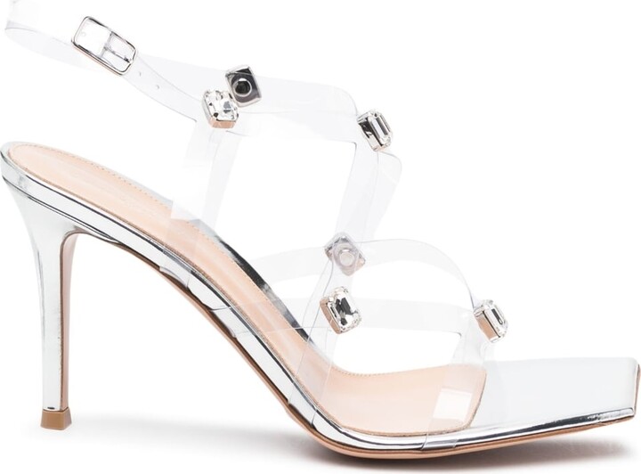 Gianvito Rossi Crystal Crash Sandals - ShopStyle