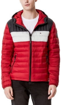 tommy hilfiger red and white jacket