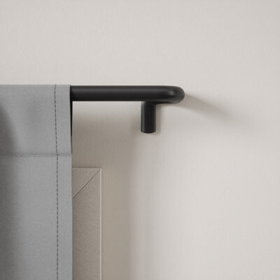 Ailanni Adjustable 3/4" Wrap Around Blackout Curtain Rod Set, Steel