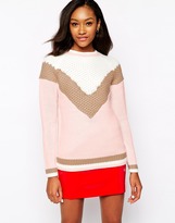 Thumbnail for your product : Warehouse 60'S V Block Sweater