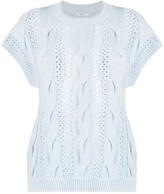 Thumbnail for your product : Peserico Cable Knit Short-Sleeved Top