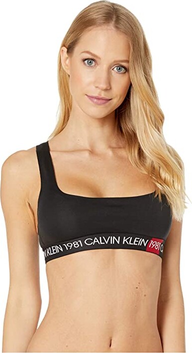 ventil betale bue Calvin Klein Underwear 1981 Bold Unlined Bralette QF5577 (Black) Women's Bra  - ShopStyle Lingerie