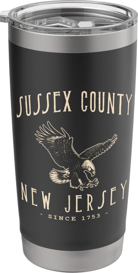 NEW JERSEY EAGLE-COUNTRY OUTDOORS AND WILDLIFE SUSSEX COUNTY, NEW JERSEY. EAGLE WILDLIFE BIRD Stainless Steel Insulated Tumbler