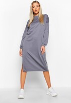 Thumbnail for your product : boohoo Split Midi Sweatshirt Dress