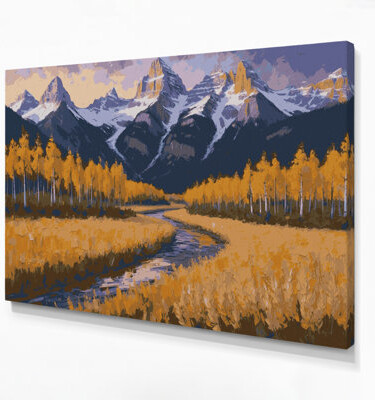 Union Rustic USA State Idaho Purple Canvas Wall Art